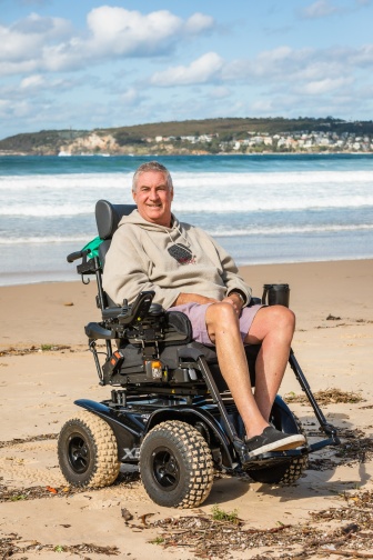 Wayne Raffo enjoying the beach