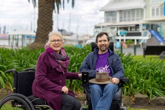 Luke Ogden and mother