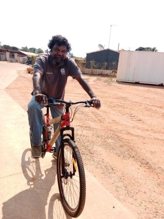 Peter on his new bike