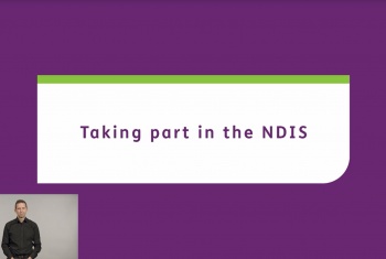 Taking part in the NDIS - Auslan