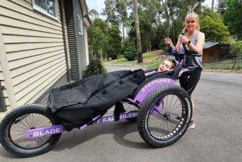 Stephanie Kempster and her bike