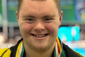 Charlie Wilkins prepares for the Special Olympics National Games.