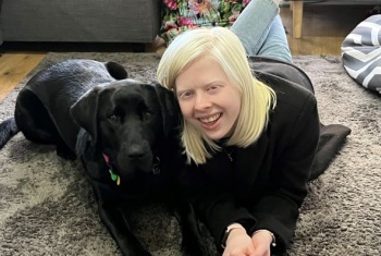 Lucy with her guide dog