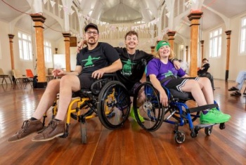 Dom Tulleken (middle) with Corey White and Keren Briskey